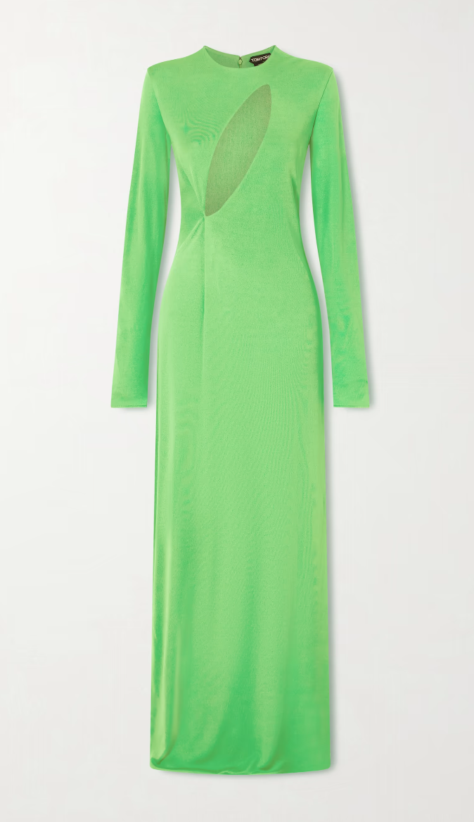 Cutout Crepe-Jersey Gown