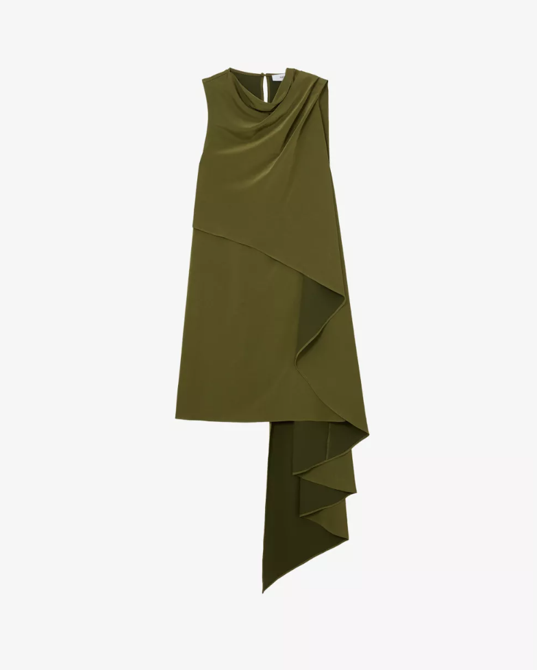 Wrenley Draped Satin Mini Dress